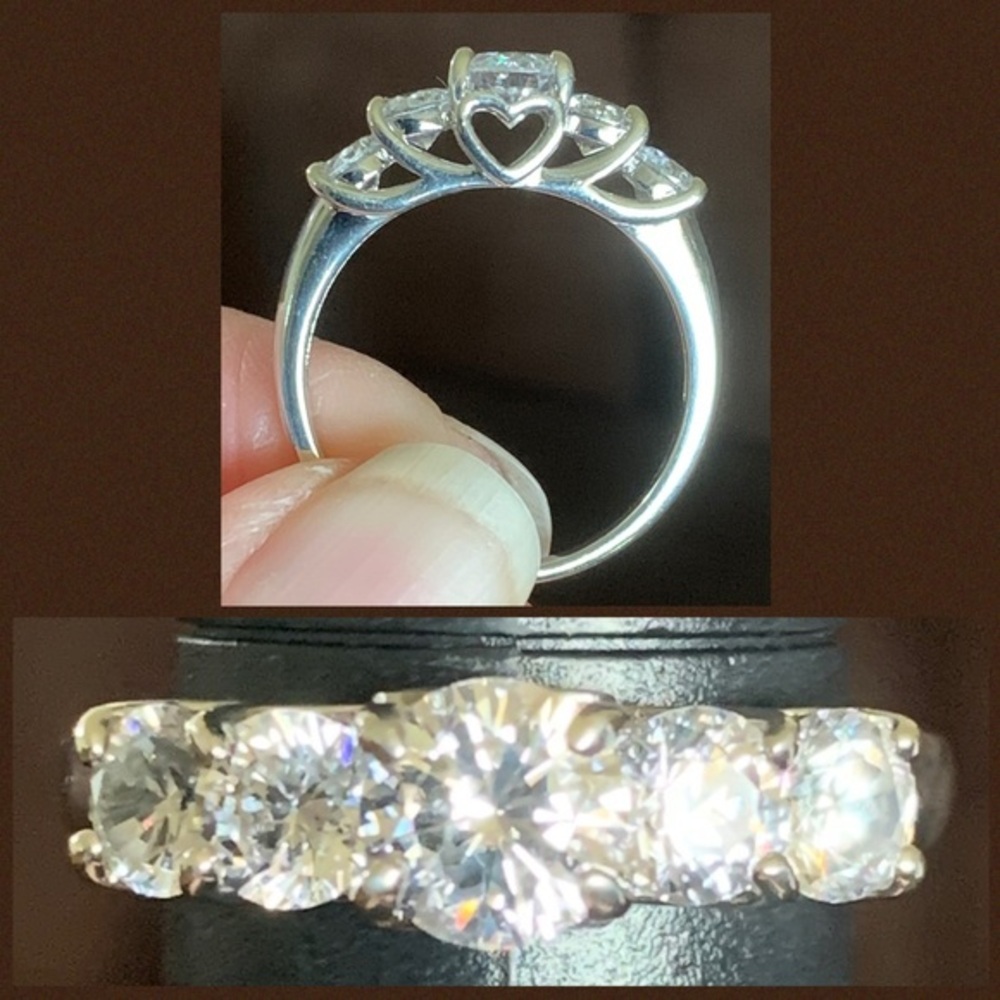 CHARLES WINSTON FOR BELLA LUCE 4.59CTW RHODIUM OVER STERLING SILVER RING